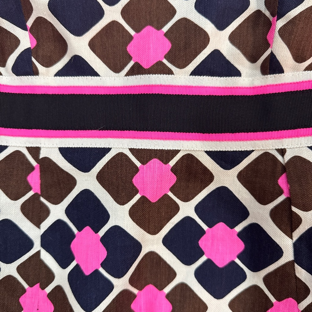Milly of NY Anna Tile Sheath Dress Neon Pink Size 6 - Picture 9 of 10